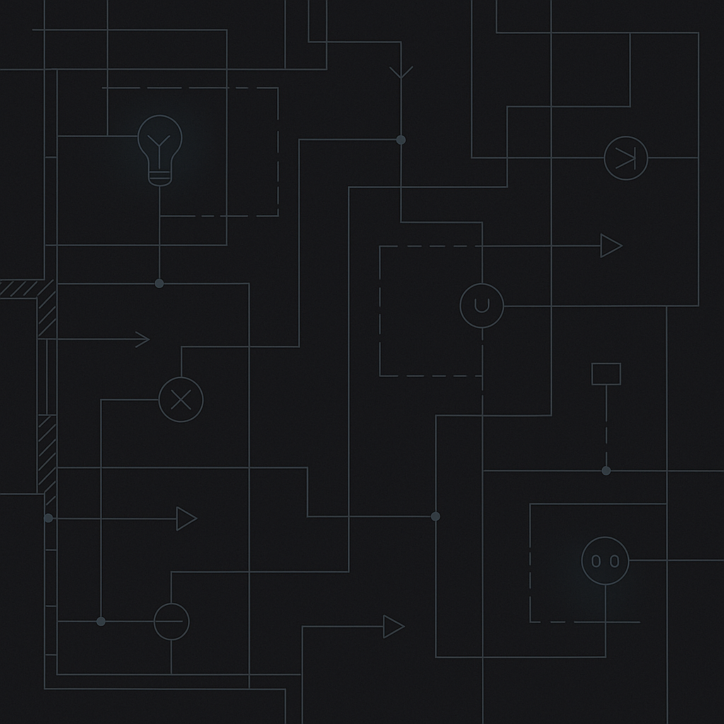 Equipe técnica trabalhando em projeto elétrico